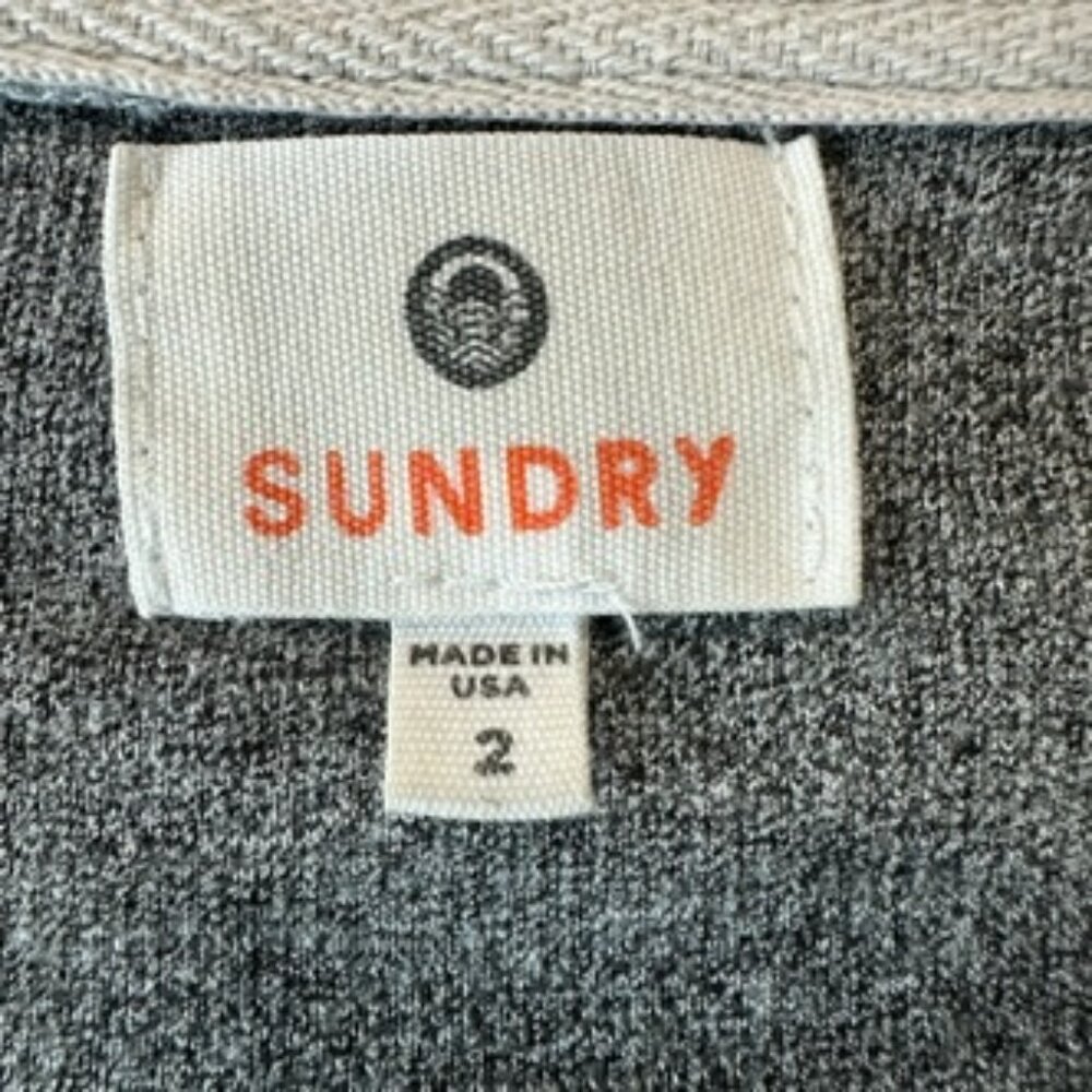 Sundry "Locals Only" Cropped Pullover Sweatshirt Medium 2 - Picture 6 of 9